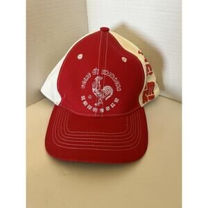 Tuong Ot Sriracha Snapback Hat Red OSFM Adjustable Colorblock 6 Panel